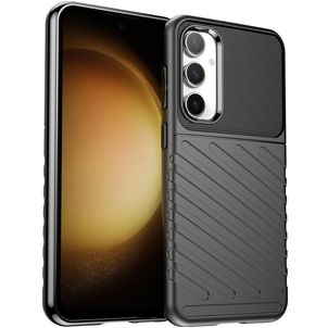 Mobigear Groove Samsung Galaxy S23 FE Hoesje Flexibel TPU Backcover - Zwart