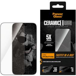 PanzerGlass Ceramic iPhone 18 Pro Max Glazen Screenprotector - Case Friendly + Installatie Frame