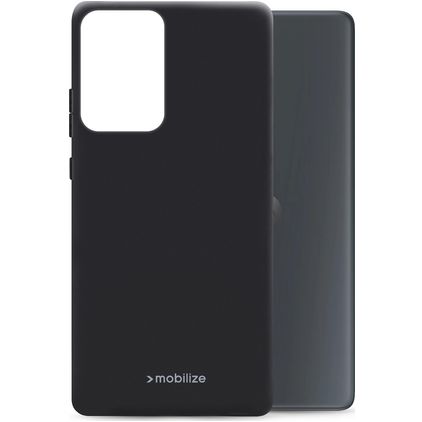 Mobilize Rubber Gelly Motorola Moto G85 Hoesje Flexibel TPU Backcover - Zwart