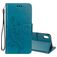 Mobigear Flowers iPhone XR Hoesje Bookcase Portemonnee - Turquoise