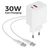 Mobiparts Wall Charger Dual USB / USB-C USB-C 1 Meter Power Delivery 30W 3A - Wit