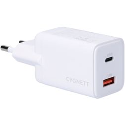Cygnett Powerplus Dual USB / USB-C Oplader Power Delivery 65W - Wit