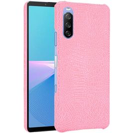Mobigear Croco Sony Xperia 10 III Hoesje Hardcase Backcover - Roze