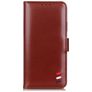 Mobigear Stripe iPhone 12 Pro Max Hoesje Bookcase Portemonnee - Bruin