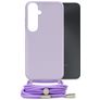 Mobilize Lanyard Gelly Samsung Galaxy A05s Flexibel TPU Hoesje met koord - Pastel Purple