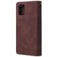 Mobigear Zipper Samsung Galaxy A51 Hoesje Bookcase Portemonnee - Bruin
