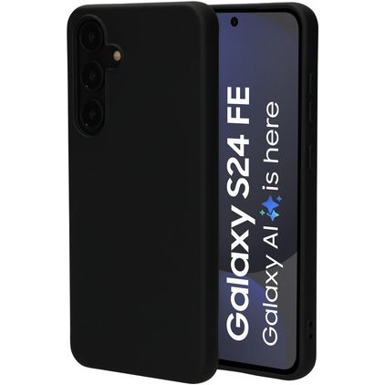 Mobiparts Samsung Galaxy S24 FE Siliconen Hoesje Backcover - Zwart