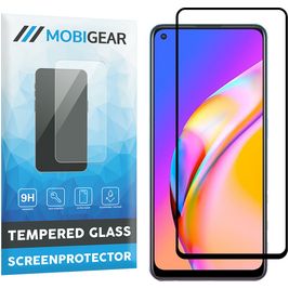 Mobigear Premium OPPO A94 5G Glazen Screenprotector - Case Friendly - Zwart