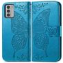 Mobigear Butterfly Nokia G42 Hoesje Bookcase Portemonnee - Blauw