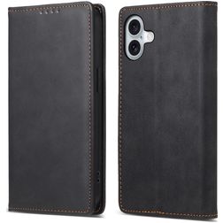Mobigear Wallet iPhone 16 Plus Hoesje Bookcase Portemonnee - Zwart