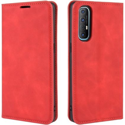 Mobigear Retro Slim OPPO Reno 3 Pro Hoesje Bookcase Portemonnee - Rood