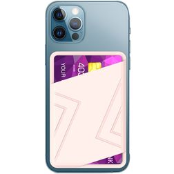 Mobigear Wallet Pouch Siliconen Pasjeshouder - 2 Pasjes - MagSafe Compatible - Roze