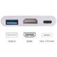 Mobigear USB-C naar HDMI / USB-A / USB-C Hub - Zilver