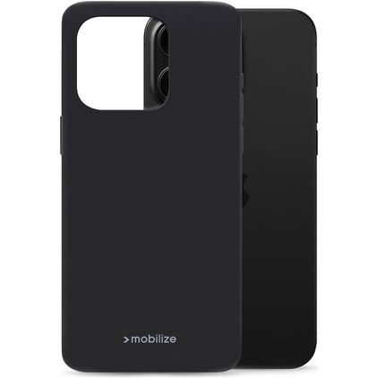 Mobilize Rubber Gelly iPhone 16 Pro Max Hoesje Flexibel TPU Backcover - Zwart