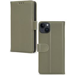 Mobilize Premium Gelly Wallet iPhone 14 Plus Hoesje Bookcase Portemonnee - Groen