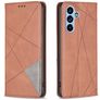 Mobigear Rhombus Slim Samsung Galaxy A54 Hoesje Bookcase - Bruin