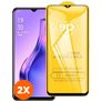 Mobigear Premium OPPO A31 Glazen Screenprotector - Case Friendly - Zwart (2-Pack)