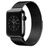 Mobigear Style Loop Milanese Apple Watch Bandje Magneetsluiting - 49/46/45/44 mm - Zwart