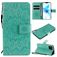 Mobigear Sunflower iPhone 12 Mini Hoesje Bookcase Portemonnee - Turquoise