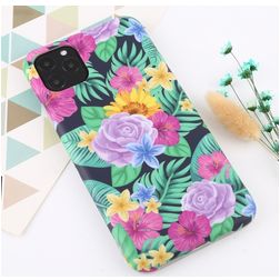 Mobigear Design iPhone 11 Pro Hoesje Flexibel TPU Backcover - Bloemen