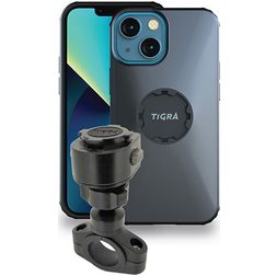 Tigra FitClic MountCase 2 Motorcycle Kit Telefoonhouder Fiets / Motor Fietsstuur Bevestiging Hoesje iPhone 13 Mini - Blauw