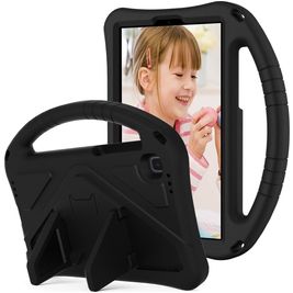 Mobigear AeroArmor Samsung Galaxy Tab A7 Lite Kinder Tablethoes met Handvat + Stylus Houder - Zwart