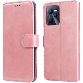 Mobigear Wallet Realme C35 Hoesje Bookcase Portemonnee - Roségoud