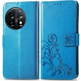 Mobigear Clover OnePlus 11 Hoesje Bookcase Portemonnee - Blauw