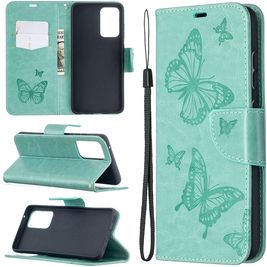 Mobigear Butterfly Samsung Galaxy A52 Hoesje Bookcase Portemonnee - Turquoise