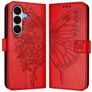Mobigear Butterfly Samsung Galaxy A27 Hoesje Bookcase Portemonnee - Rood