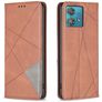 Mobigear Rhombus Slim Motorola Edge 40 Neo Hoesje Bookcase - Bruin