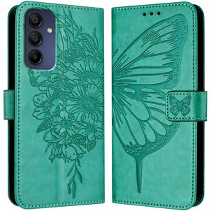 Mobigear Butterfly Samsung Galaxy A16 Hoesje Bookcase Portemonnee - Groen