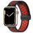 Mobigear Sport Plus Mag Siliconen Apple Watch Bandje Magneetsluiting - 42/41/40/38 mm - Zwart / Bordeaux Rood