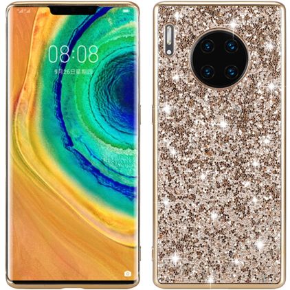 Mobigear Glitter Huawei Mate 30 Pro Hoesje Hardcase Backcover - Goud