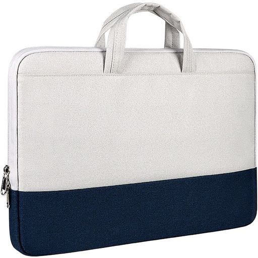 Mobigear Two Tone Stof Laptop Aktetas 13 inch Laptoptas + Handvat - Blauw / Grijs
