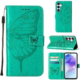 Mobigear Butterfly Samsung Galaxy A55 Hoesje Bookcase Portemonnee - Groen