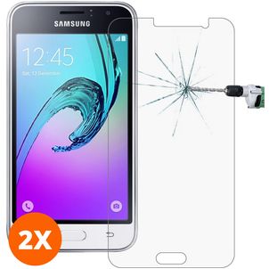 Mobigear Samsung Galaxy J1 (2016) Glazen Screenprotector - Case Friendly (2-Pack)