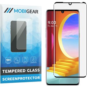 Mobigear Curved LG Velvet Glazen Screenprotector - Case Friendly - Zwart