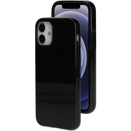 Mobiparts Classic iPhone 12 Mini Hoesje Flexibel TPU Backcover - Matt Black