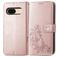 Mobigear Clover Google Pixel 8a Hoesje Bookcase Portemonnee - Roségoud