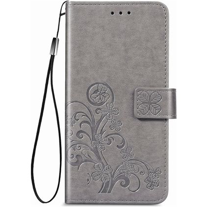 Mobigear Clover Samsung Galaxy M51 Hoesje Bookcase Portemonnee - Grijs