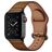 Mobigear Venezia Leren Apple Watch Bandje Gespsluiting - 42/41/40/38 mm - Cognac