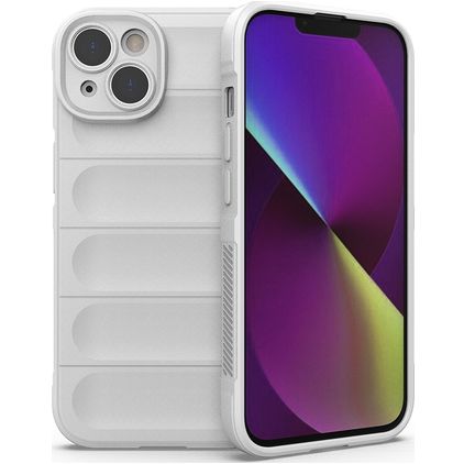 Mobigear Bumpy iPhone 14 Hoesje Flexibel TPU Backcover - Wit
