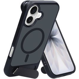 Mobiparts Hardcover iPhone 17 MagSafe Hoesje Hardcase Backcover met Standaard - Satin Black