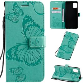 Mobigear Butterfly Samsung Galaxy A51 Hoesje Bookcase Portemonnee - Turquoise