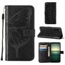 Mobigear Butterfly Sony Xperia 1 IV Hoesje Bookcase Portemonnee - Zwart