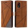 Mobigear Rhombus Samsung Galaxy Xcover 7 Hoesje Bookcase Portemonnee - Bruin