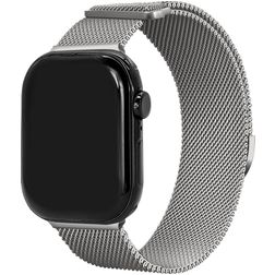 Mobilize RVS Milanese Apple Watch Bandje Magneetsluiting - 49/46/45/44 mm - Sterrenlicht