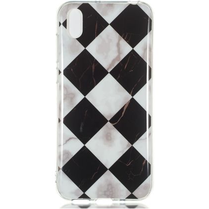 Mobigear Marble Huawei Y5 (2019) Hoesje Flexibel TPU Backcover - White Marble