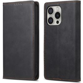 Mobigear Wallet iPhone 16 Pro Hoesje Bookcase Portemonnee - Zwart